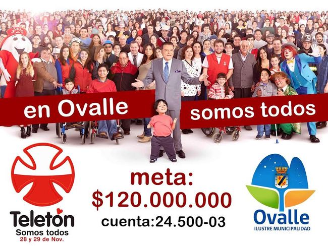 Campaña de la Teletón tiene una meta en Ovalle: $ 120 millones