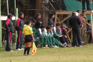 El 26 de julio en el estadio de Media Hacienda, con Barnechea.
