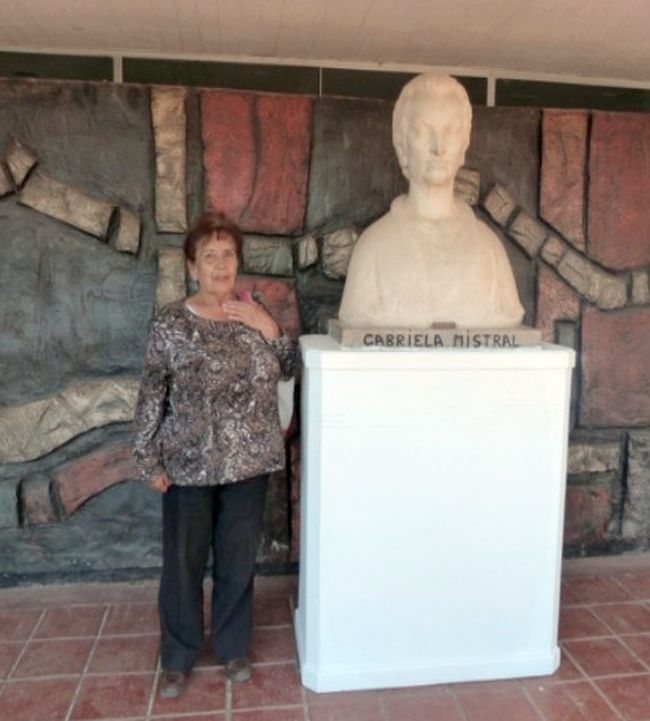 Grimaldina Araya, presidenta de LiqMallin, en museo Gabriela Mistral de Vicuña-