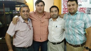 Dirigentes de Provincial Ovalle que viajaron a sorteo de grupos en Santiago.