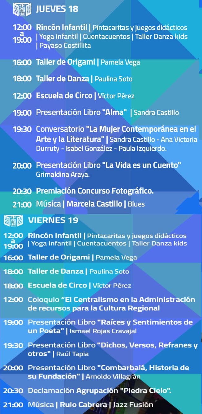 Programa Feria del libro. 2
