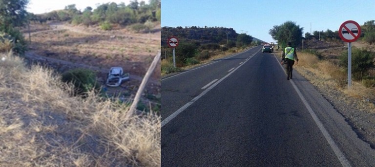 Vecino de Combarbalá fallece al volcar el automóvil en el que viajaba