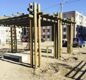 También con pérgolas para protegerse.