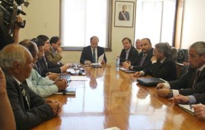 Reunión en el Ministerio de Obras Públicas