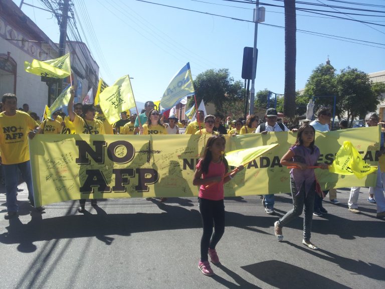 Baja concurrencia en marcha contra las AFP en Ovalle