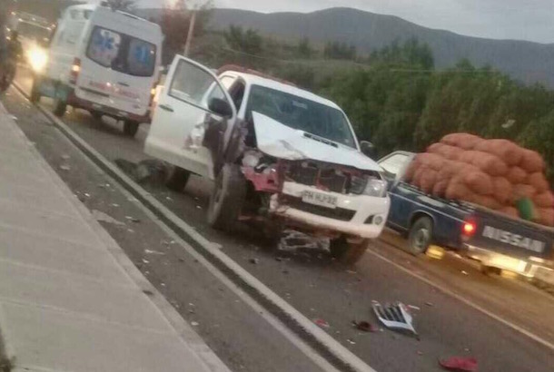 Cinco vehículos protagonizan accidente múltiple en Sotaquí