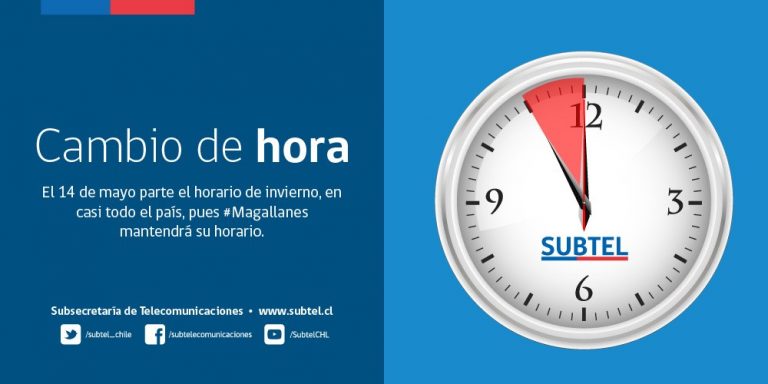 Recuerde que este sábado se cambia la hora en Chile