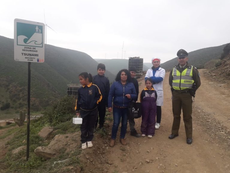 Estudiantes de la provincia participan en simulacro de sismo y tsunami