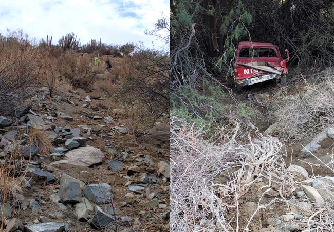 Tragedia en Chañaral de Carén: camioneta cae a un barranco