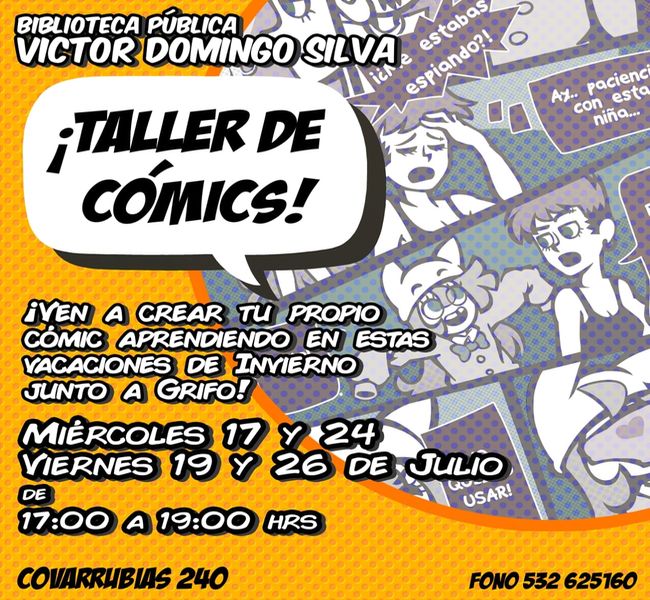 Invitan a participar en Taller de Comics