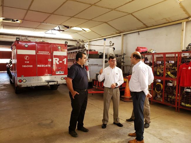 Presidente de Junta Nacional de Bomberos visitó la ciudad de Combarbalá