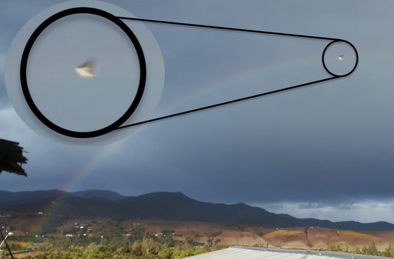 ¿Un Ovni? Lector de OvalleHOY captó extraño objeto en medio del arcoiris