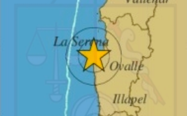 Fuerte sismo se percibe en la región de Coquimbo