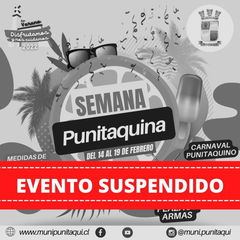 Quedan suspendidas todas las actividades masivas para la comuna de Punitaqui