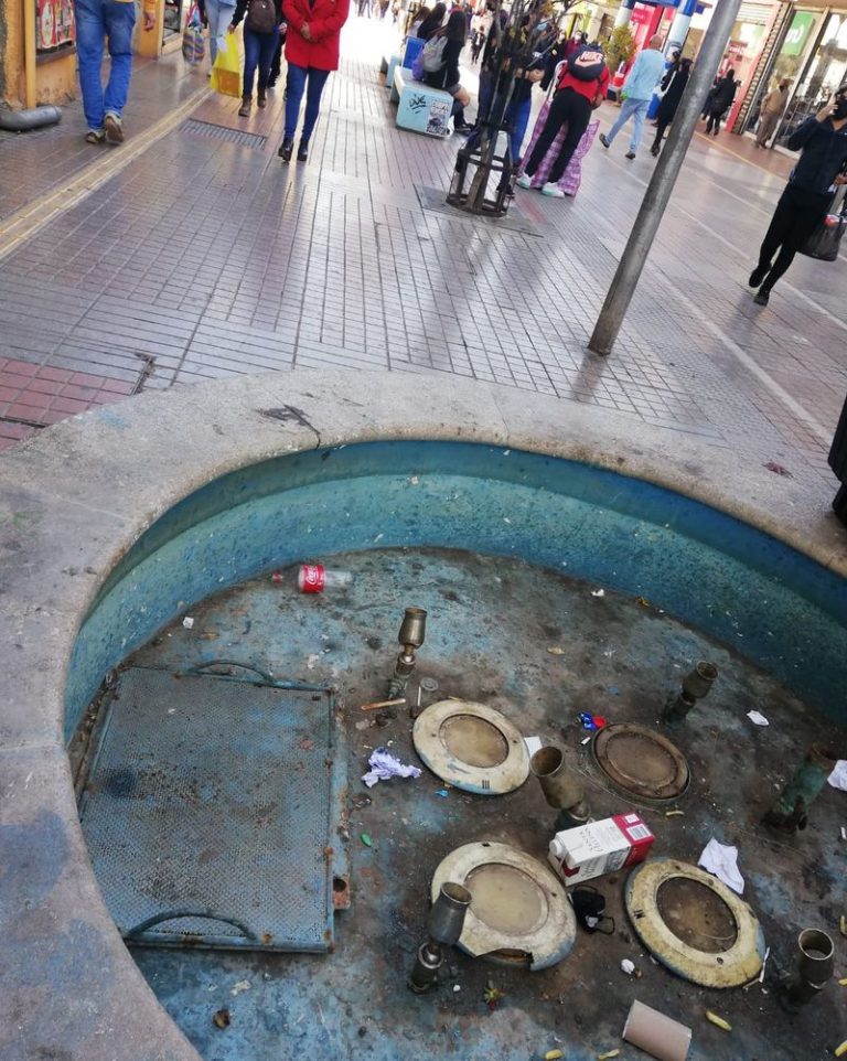 Pileta del Paseo Peatonal sigue convertida en un vertedero