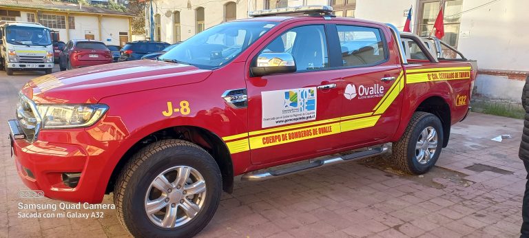 Bomberos ovallinos cuentan con nuevo móvil para Emergencias