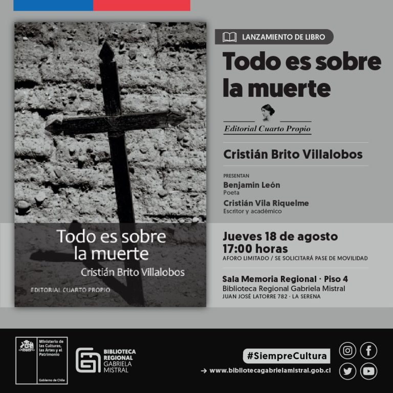 Presentan poemario Todo es sobre la muerte del periodista Cristián Brito Villalobos en la Biblioteca Regional Gabriela Mistral