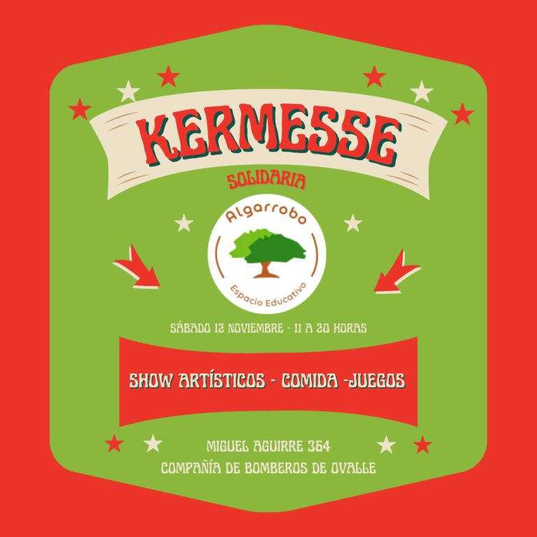 Espacio Educativo Algarrobo invita a Kermesse Solidaria
