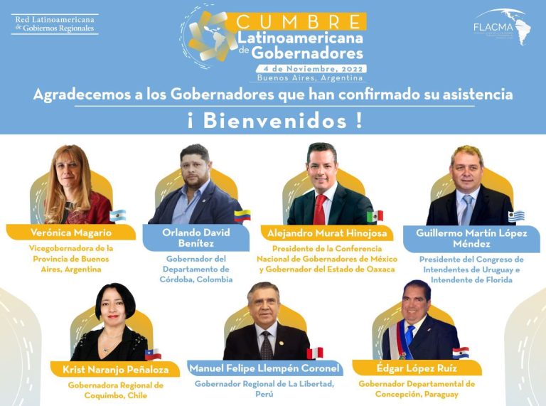 Gobernadora participará en la Primera Cumbre Latinoamericana de Gobernadores 2022