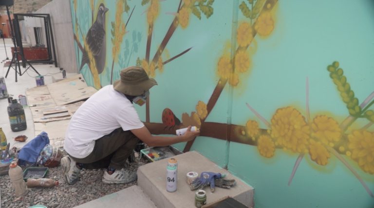 Arte e identidad: Casa de la Cultura de Punitaqui inaugura mural que plasma la flora y fauna local