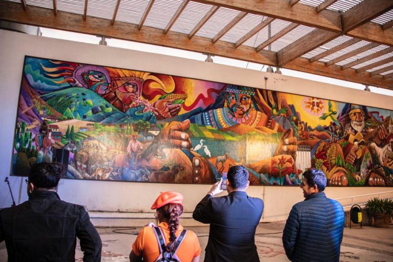 Centro Cultural Huaquilonko de Monte Patria inaugura  nuevo mural con elementos identitarios y patrimoniales
