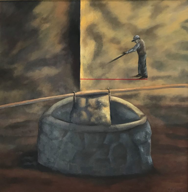 A través de la pintura y el grabado rescatan el oficio del pirquinero