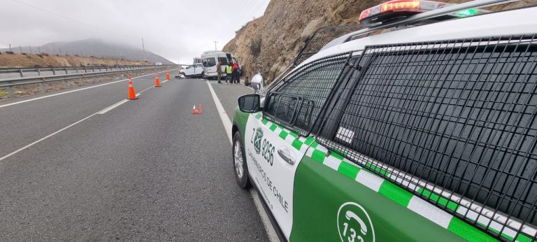 Accidente de tránsito en la Ruta 5 altura El Arrayán dejó 4 lesionados