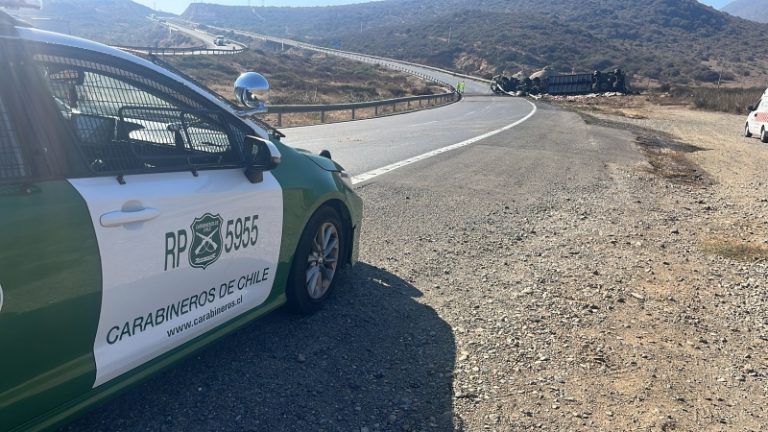 Camionero fallece tras accidente en Ruta 5 Norte