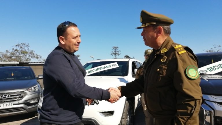 Carabineros concretó devolución de 9 vehículos recuperados en la región