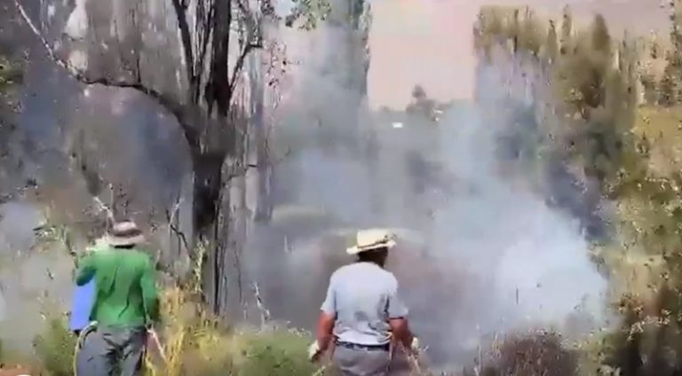 Declaran Alerta Roja por incendio forestal en Monte Patria