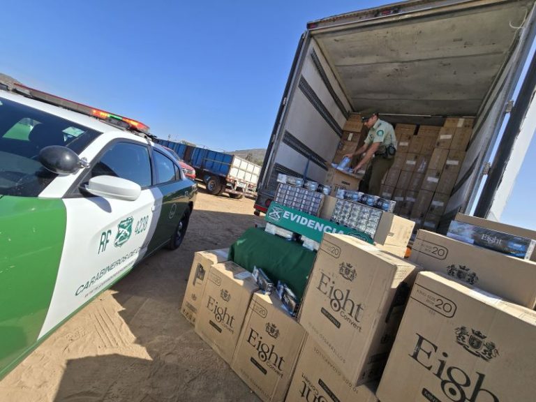 Carabineros decomisa en Coquimbo casi 11 millones de cigarros de contrabando