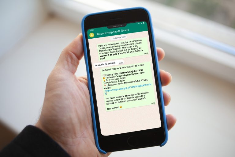 “Antonia”: la asistente virtual del Hospital de Ovalle que optimiza la confirmación de citas médicas