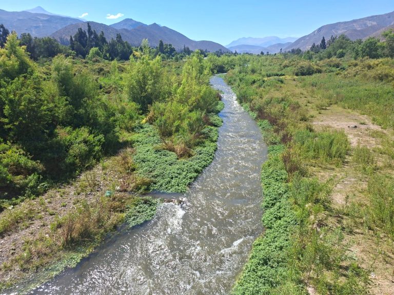 Junta de Vigilancia monitorea estado del río Choapa tras recientes eventos climáticos en la cordillera 